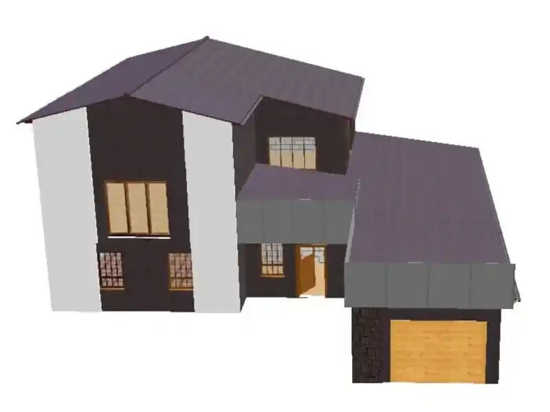 Визуализация дома с крышей по проекту Днепр